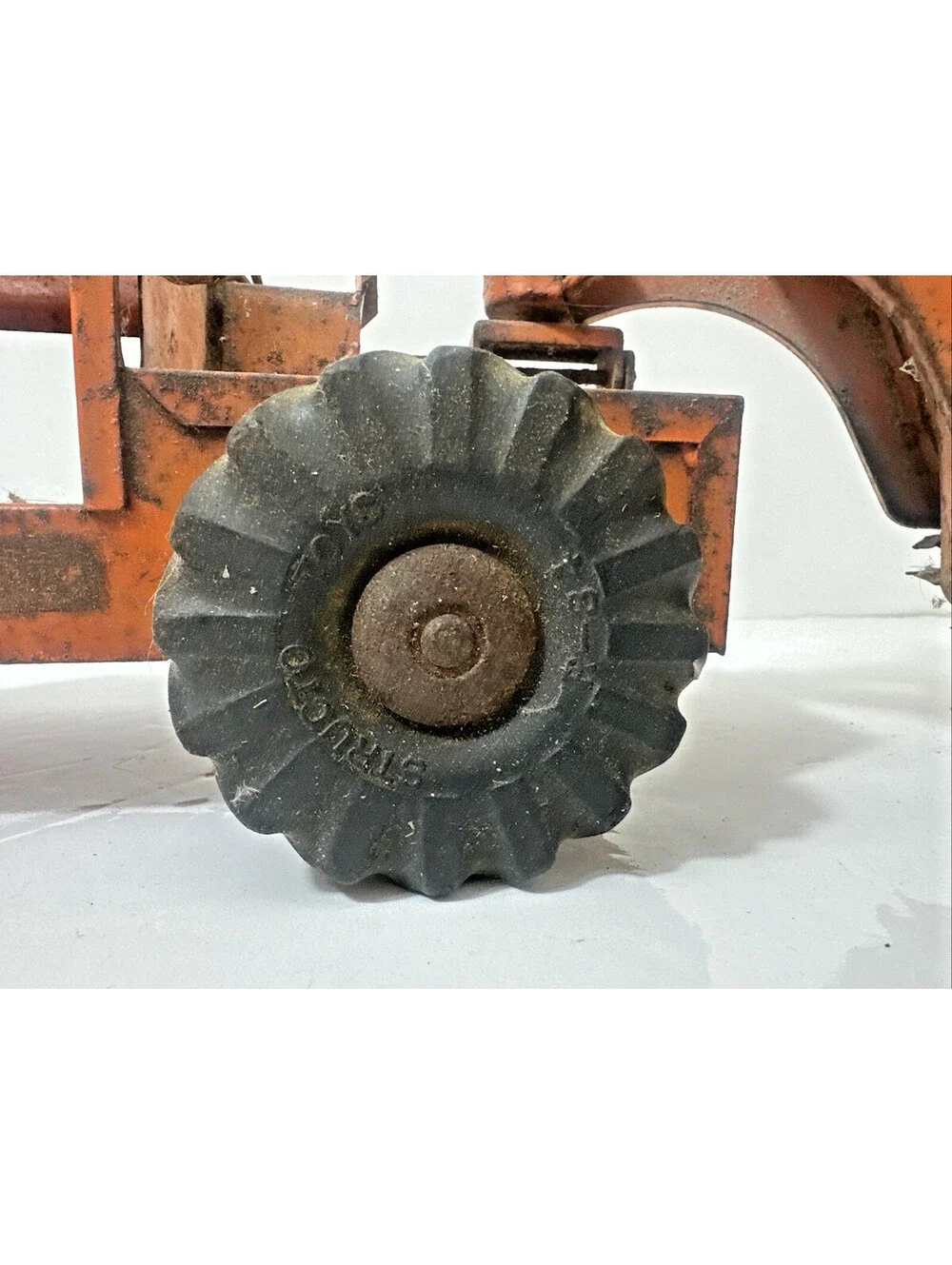 Vintage 1950s Structo Turnarocker Bottom Dump Earth Mover Pressed Steel Toy